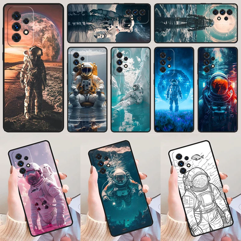

Чехол для телефона с астронавтом в океане для Samsung Galaxy A52 A72 A73 A20e A21S A50 A70 A11 A12 A42 A31 A40 A51 A71 A32 A80 A91