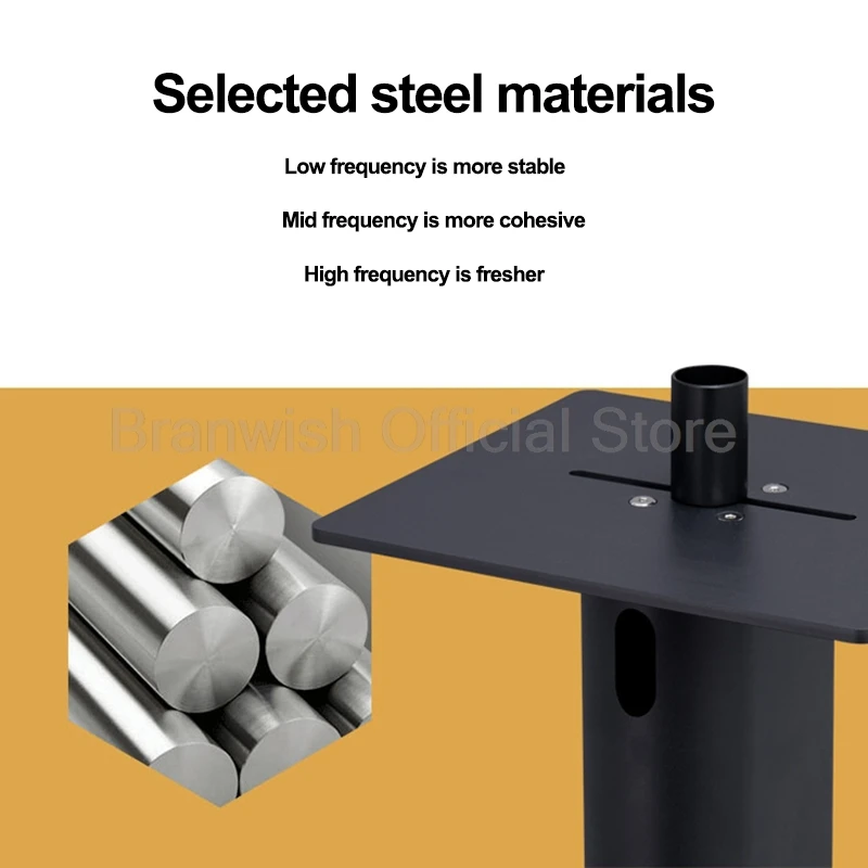 60cm/80cm 2pcs Speaker Stand Floor Bookshelf Surround Sound Audio Bracket Home Theater Wooden Sound Box Stand for Living Room
