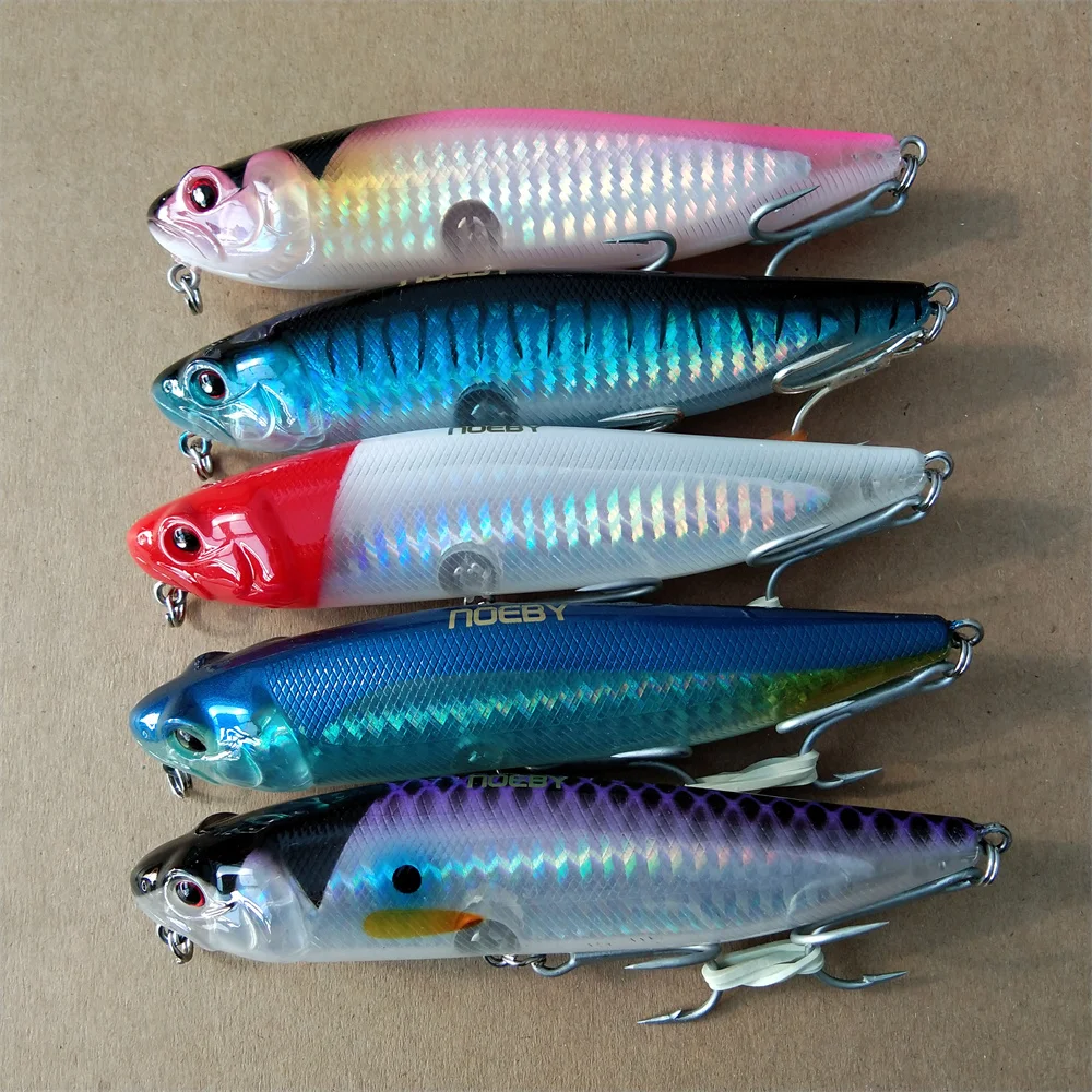 5pcs Floating Pencil Fishing Lure Wobblers 115mm/25.5g Hard Bait High Quality Bass Pike Minnows Fishing Tackle