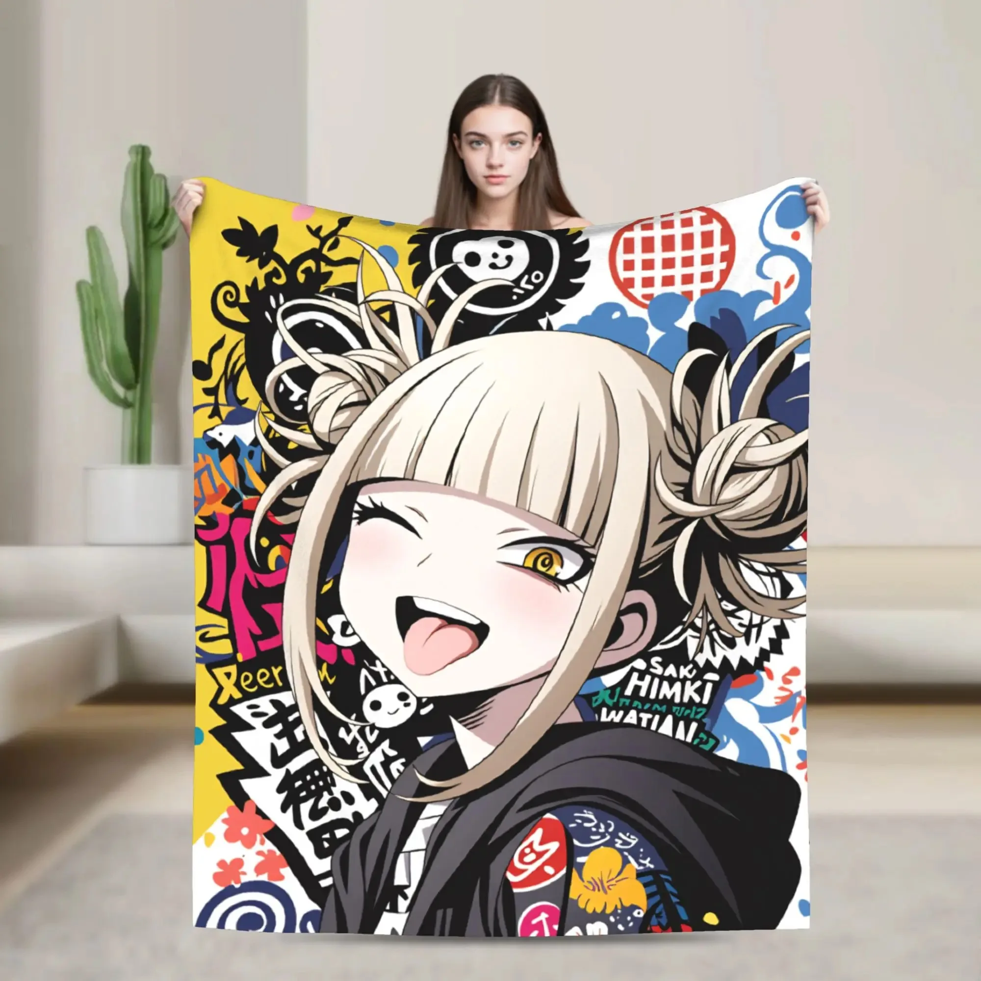 Soft Blanket Travel Office My Hero Academia Bedding Throws  Bakugou Deku Cartoon Flannel Bedspread For Outdoor Sofa Bed Cover