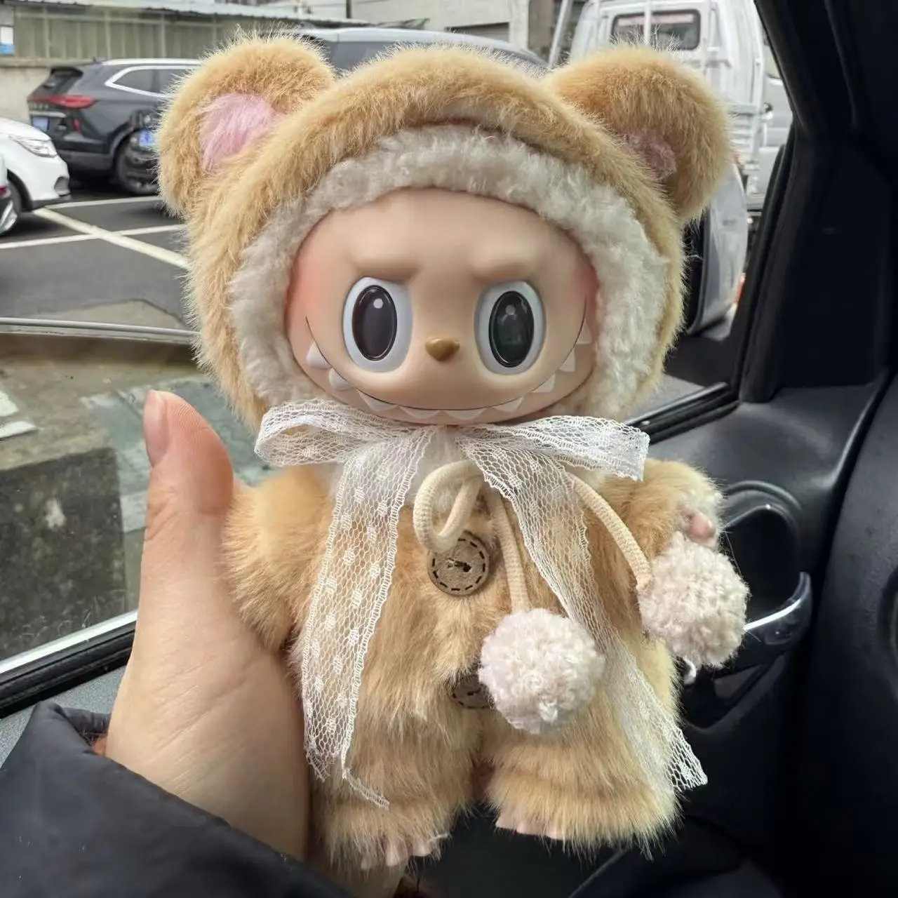 17 سنتيمتر Labubu ملابس دمى الوردي خنزير بذلة الملابس مجموعة الطفل قلادة الملابس الأخضر الضفدع نيسيي الملابس استبدال الاتجاه هدية