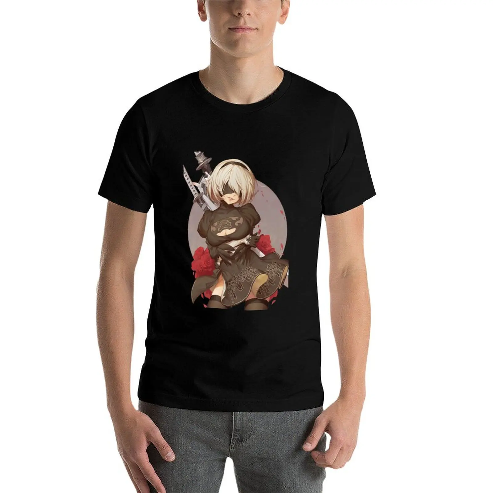 

NieR:Automata 2B T-Shirt graphic t shirts for man cotton t shirts man 100% t shirts for man graphic tees T-Shirt