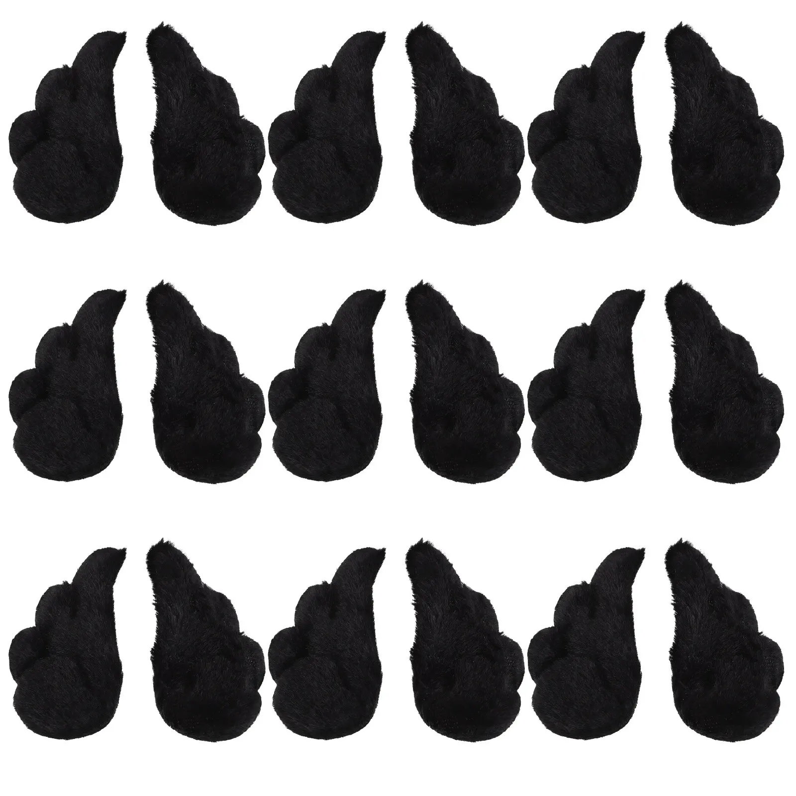 

10Pairs Black Angel Wings DIY Craft Patches Small Detachable Decorative Wing Appliques for Christmas Ornament Decoration