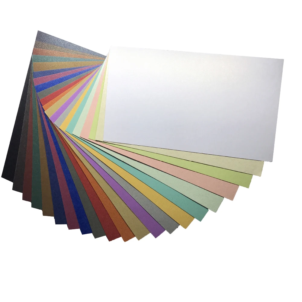 Colored Double-sided Pearlescent Cardstock 250g A5 50sheets For Embossing Machine DIY Cards Invitations Scrapbook Decorations