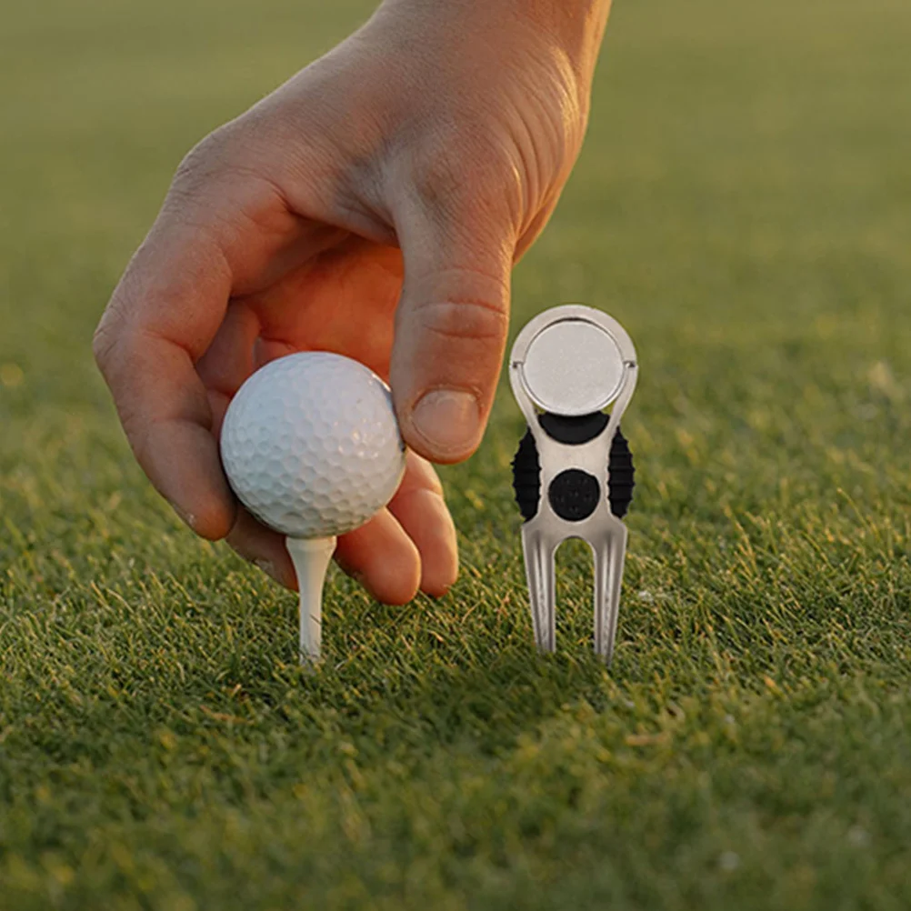 

2pcs Golf Divot Tool Premium Divot Repair Tool With Strong Magnet Ball Marker Portable Compact Design For Outdoor Golfers