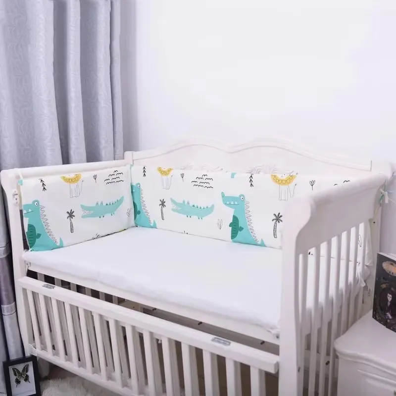 30*180cm Modern Style One-piece Baby Crib Surround Newborn Head Collision Prevention Bed Bumper Home Beddings Thicken Bed Bumper