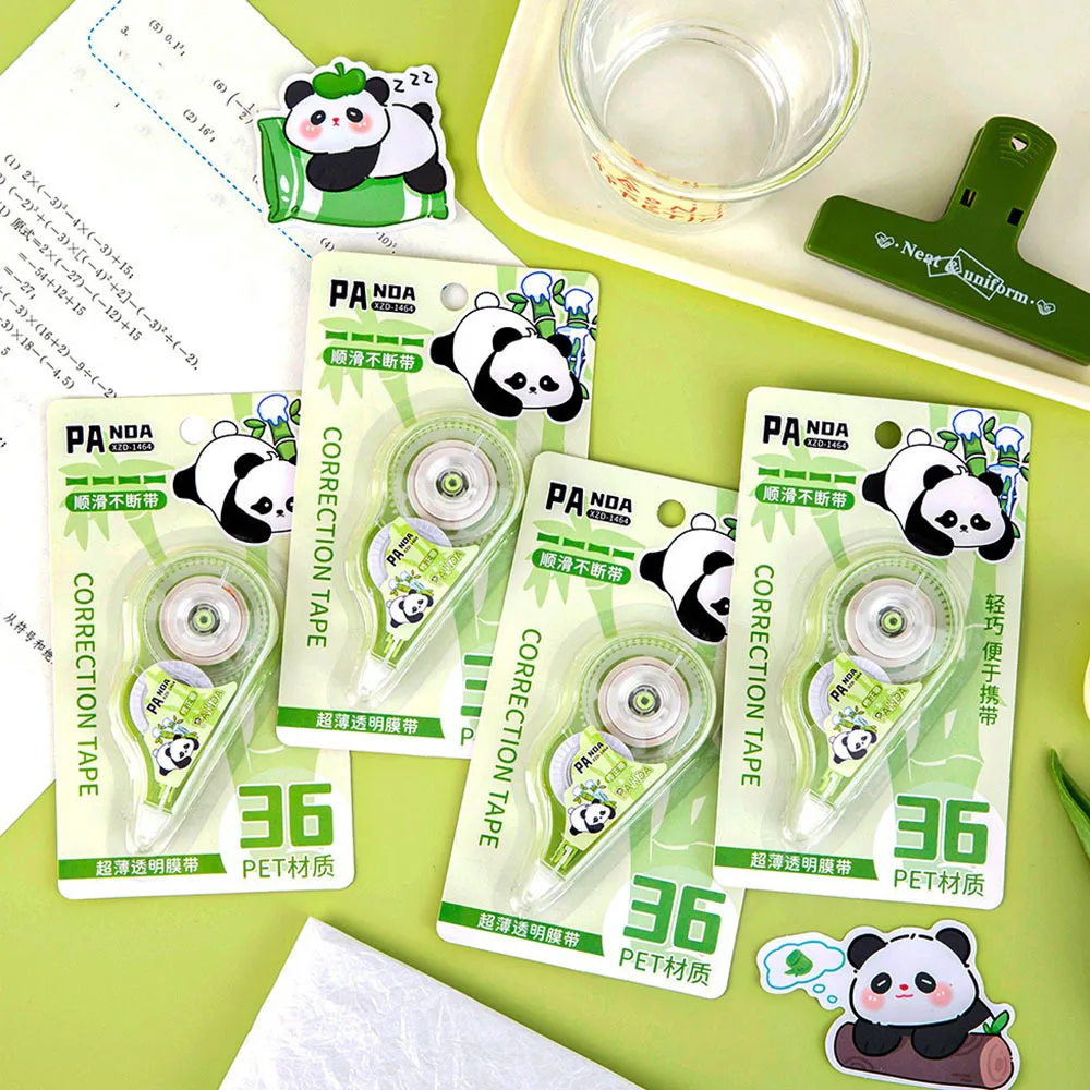 1 Pcs Lytwtw's Mini Cartoon Panda Large Capacity Correction Tape Tools School Office Corrector Stationery Sweet Supplies