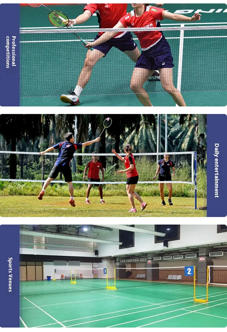 Factory Direct 4M Portable Badminton Net Set Adjustable Height Foldable Field Equipment Wholesale Pricebadminton Net