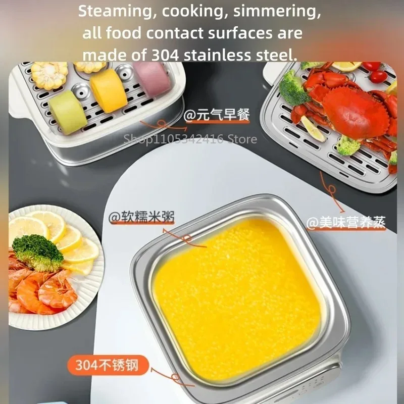 304 Stainless Steel Electric Steamer Multifunctional Household Multi-layer Large Capacity Food Steamer Pot Steam Cooker
