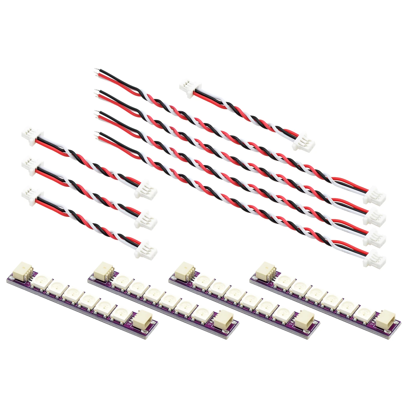 4PCS SW601 SW401 Power Light Board Extension 5V Colorful Power LED Strip Light Board for F722S RC Drone