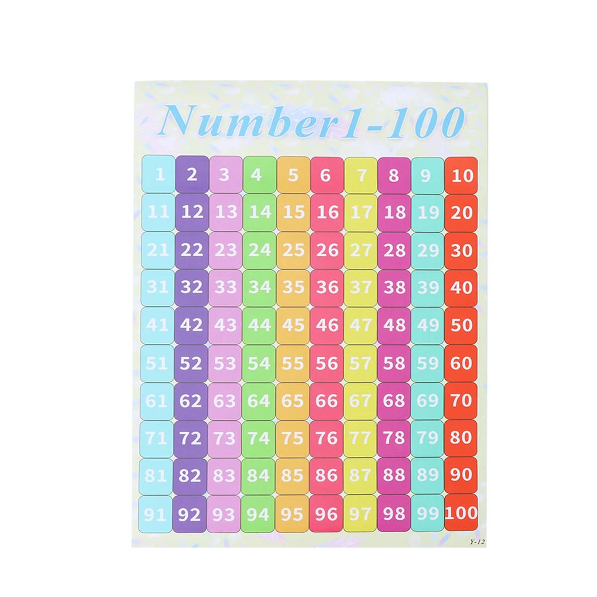 

40X60Cm Numbers 1-100 Chart Wall Poster Teaching Tool For Counting Learning Preschool Math Plastic Poster Sleeve