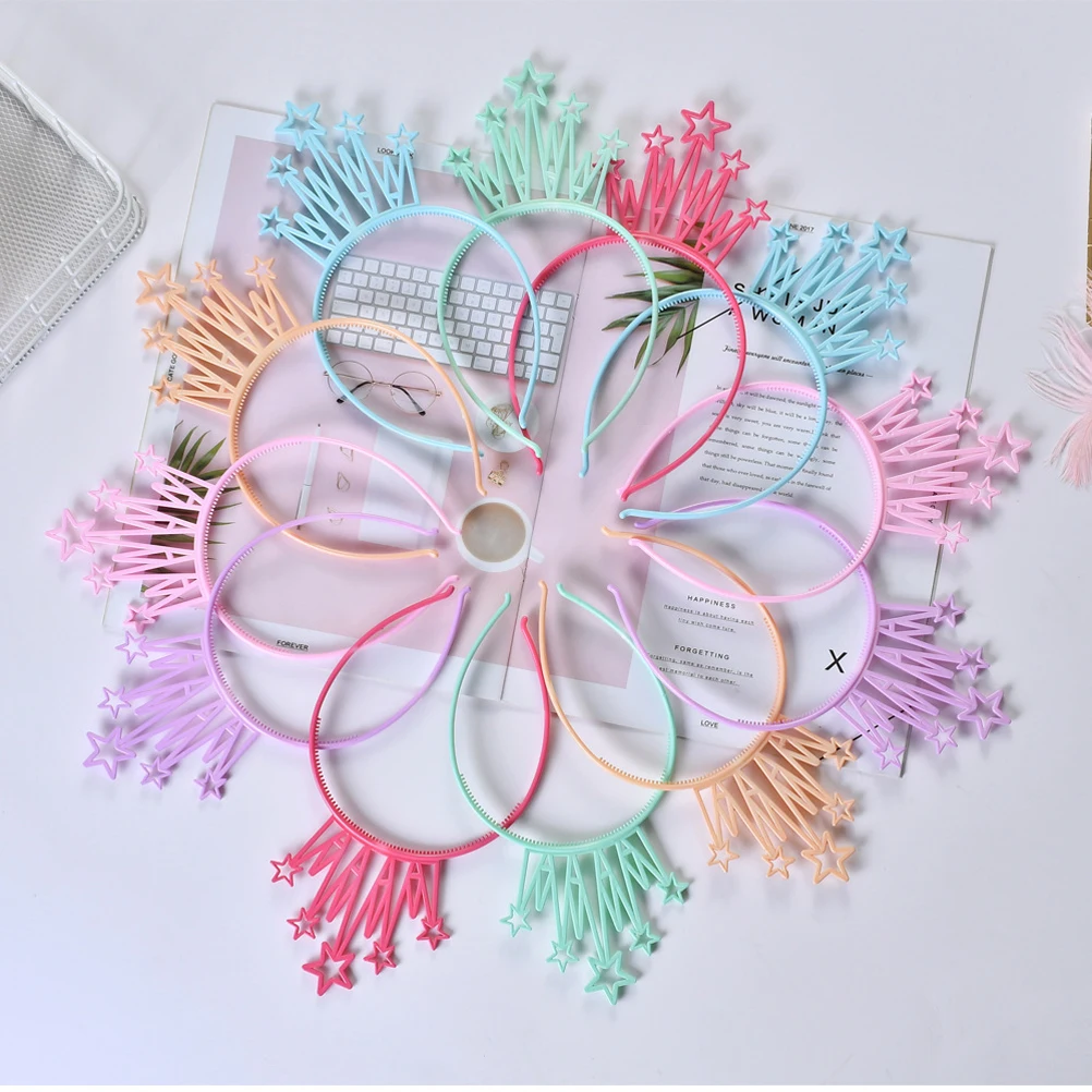 

12pcs Headb Girls Hoop Kids European Fashion Accessories Birthday Party Gift Hair Styling Hair Accessories Tool