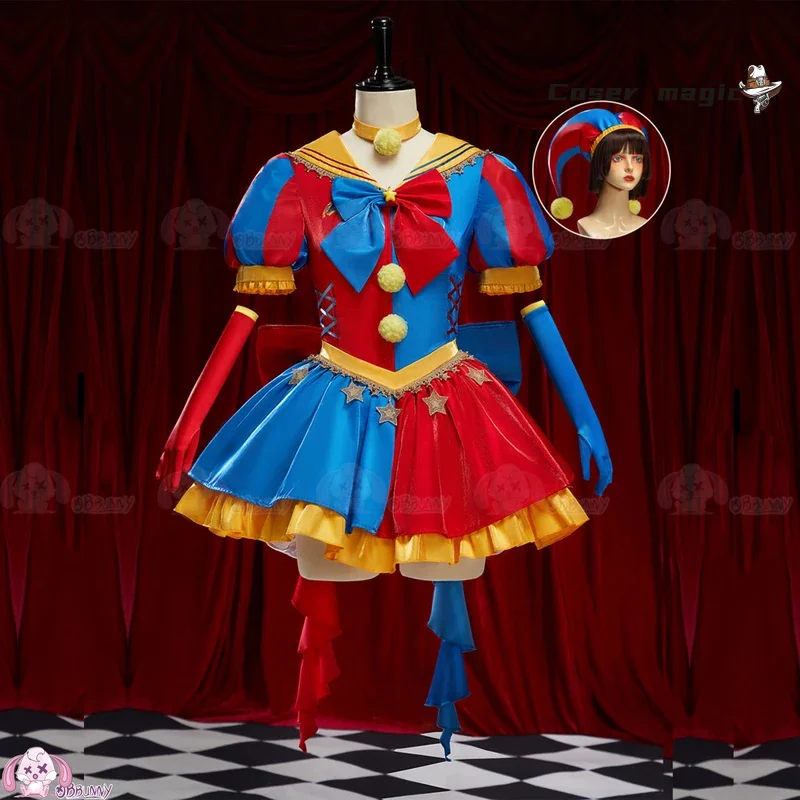 

Newly Pomni Cosplay Costume for Halloween Christmas Role Playing Party S-XL Newly Game Amazing Women Dress Lolita Costume