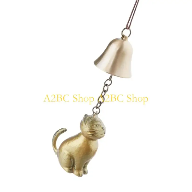 A2BC Car Interior Hanging Decoration Artistic Cats Wind Chimes Hanging Ornament