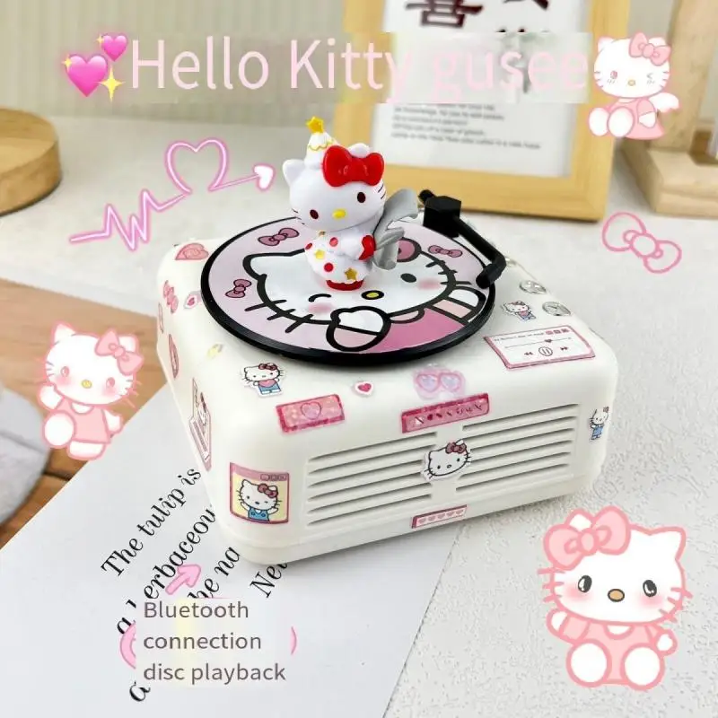 Sanrio figura de Anime de Hello Kitty, regalos de Audio Bluetooth para niños, adornos Kuromi, calidad de sonido de moda linda, tridimensional, nuevo