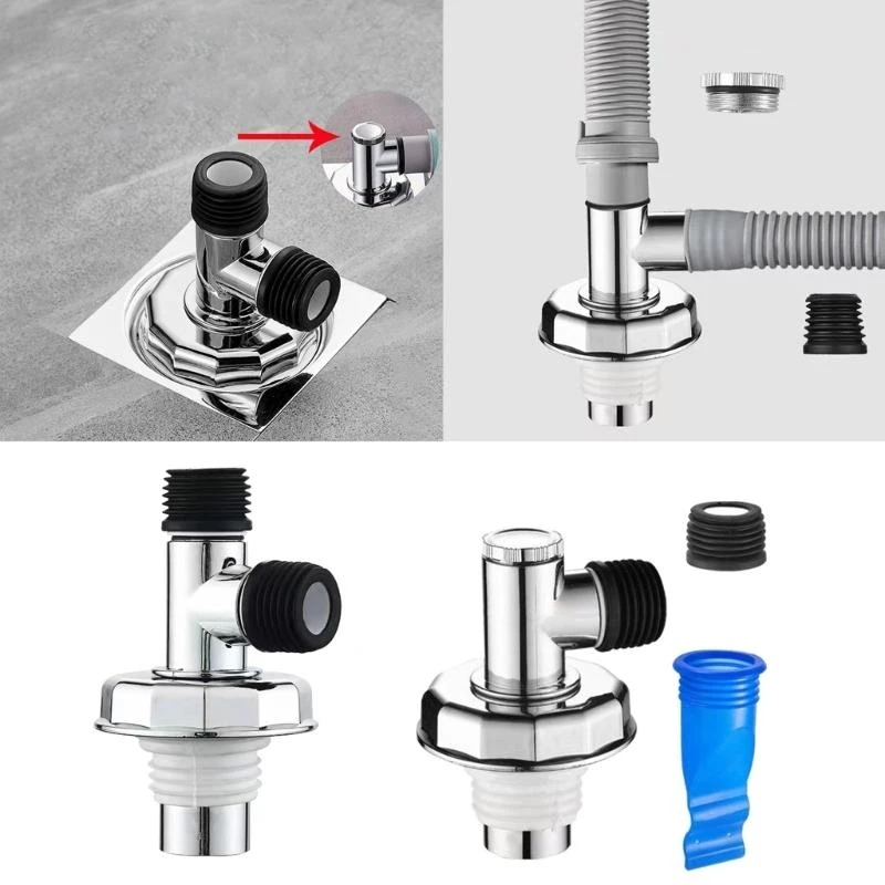  Washing Machine Floor Drain Adapter Sewer Elbow Pipe Connector Tees Joint