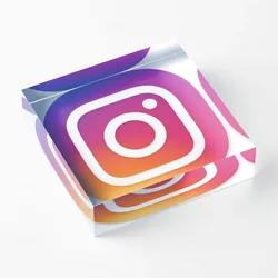 Instagram Acrylic Block Photos Print Decoration Stamping Fashionable Clear Board Pad Transparent Home Wedding Family Funny