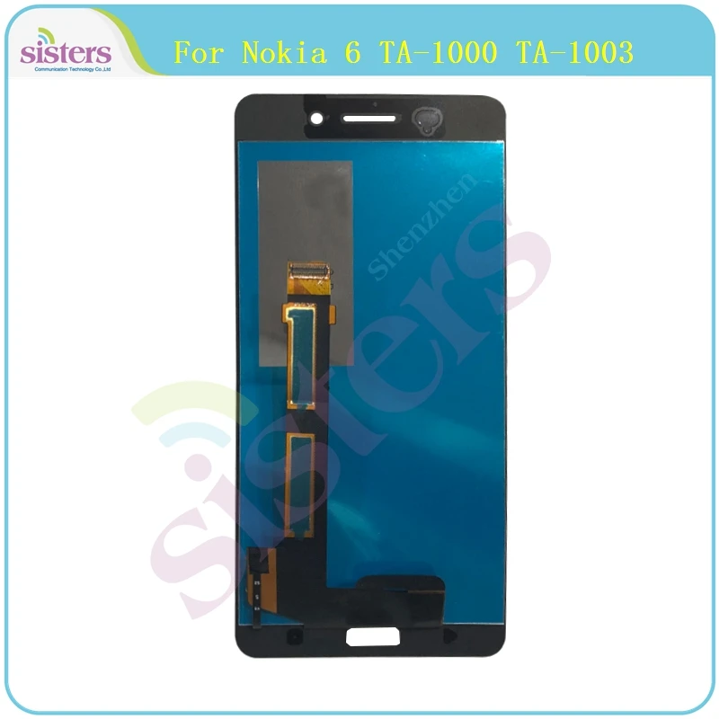 TFT LCD Screen for Nokia 6 TA-1000 TA-1003 TA-1021 TA-1025 TA-1033 TA-1039 with Digitizer Full Assembly (Black)