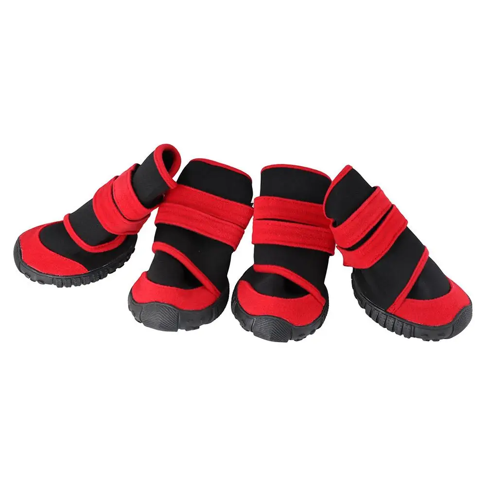 

4pcs Soft For Small Large Dogs Outdoor Autumn and Winter Waterproof Dog Booties Dog Shoes Pet Supplies Pet Rainshoes