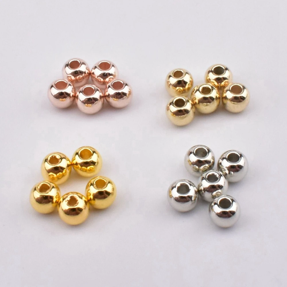 200Pcs/Lot 4*1mm CCB Straight hole round bead partition bead partition bead for jewelry making