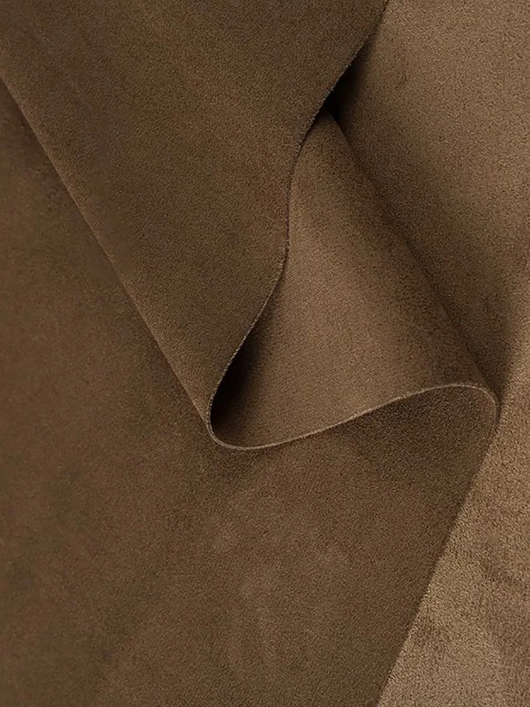 Thick Double Sided Faux Suede Fabric Retro Deer Skin for Garment Jacket Handmade DIY Apparel by Half Meter