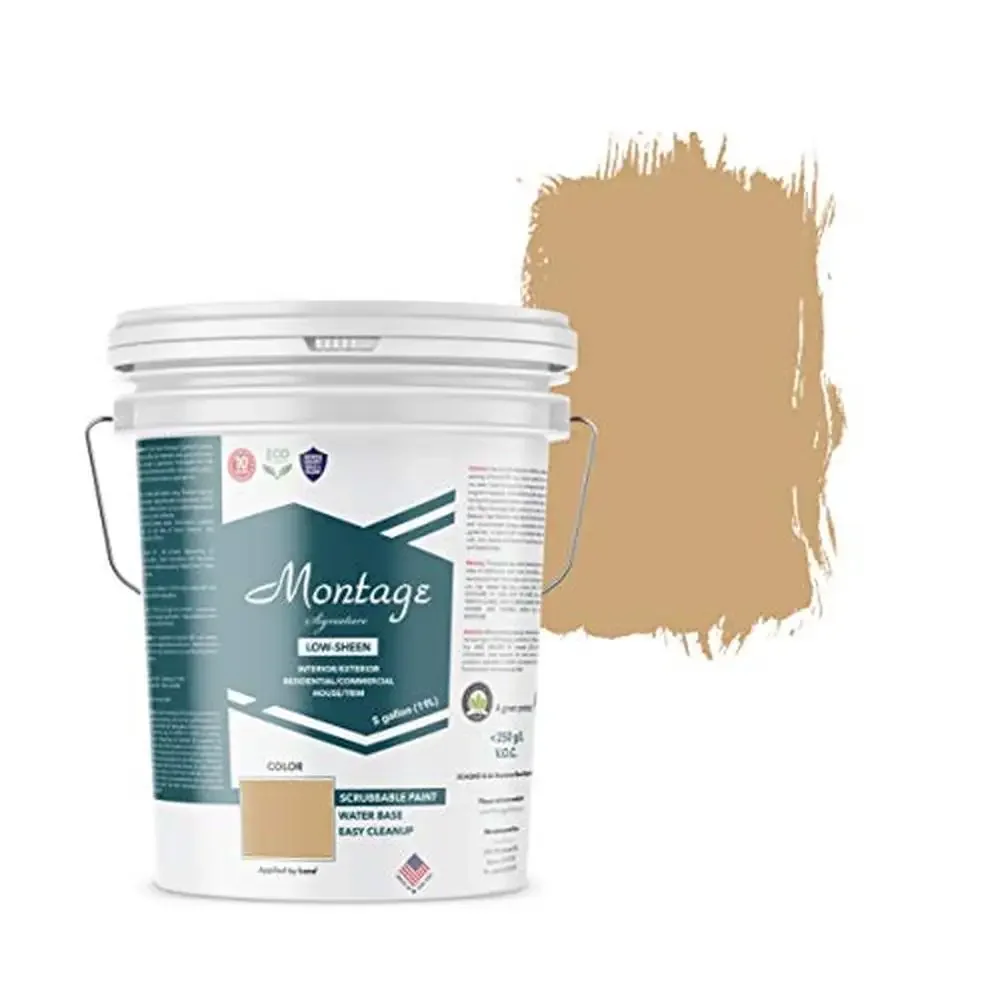 Professional Eco-Friendly Paint Low Sheen 5 Gallon Mustard Seed Coverage United States