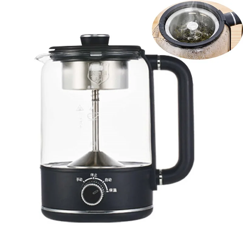 

1.3L Mini Tea Maker Steam Electric Kettle Multifunction Office GlassTeapot 4 Gear Adjustable Health Pot Home Appliance 220V