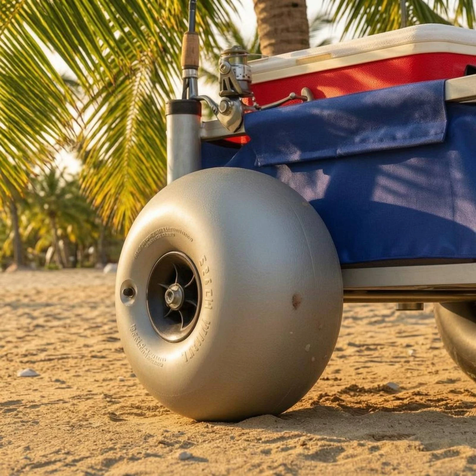 PVC Beach Wheel Spoke-Reinforced 12-Inch Trolley Wheel Sand Wagon Textured Outdoor Gear All Terrain