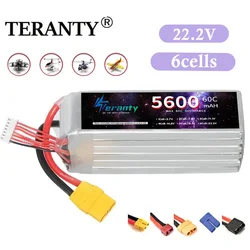 6S 5600mAh bateria Lipo 22.2V 60C z wtyczką XT60 TRX dla FPV RC samochód ciężarówka Buggy samolot dron UAV części modelu akumulator