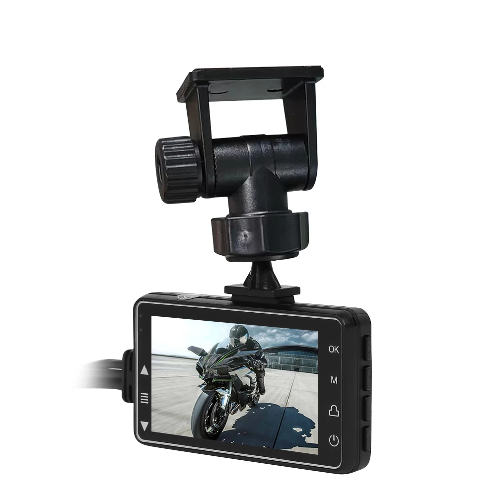 SE300 Motorcycle DVR Front+Rear View Motorcycle Dash Cam Digital Video Recorder 4 Glass Wide Wide Angle Professional Lens