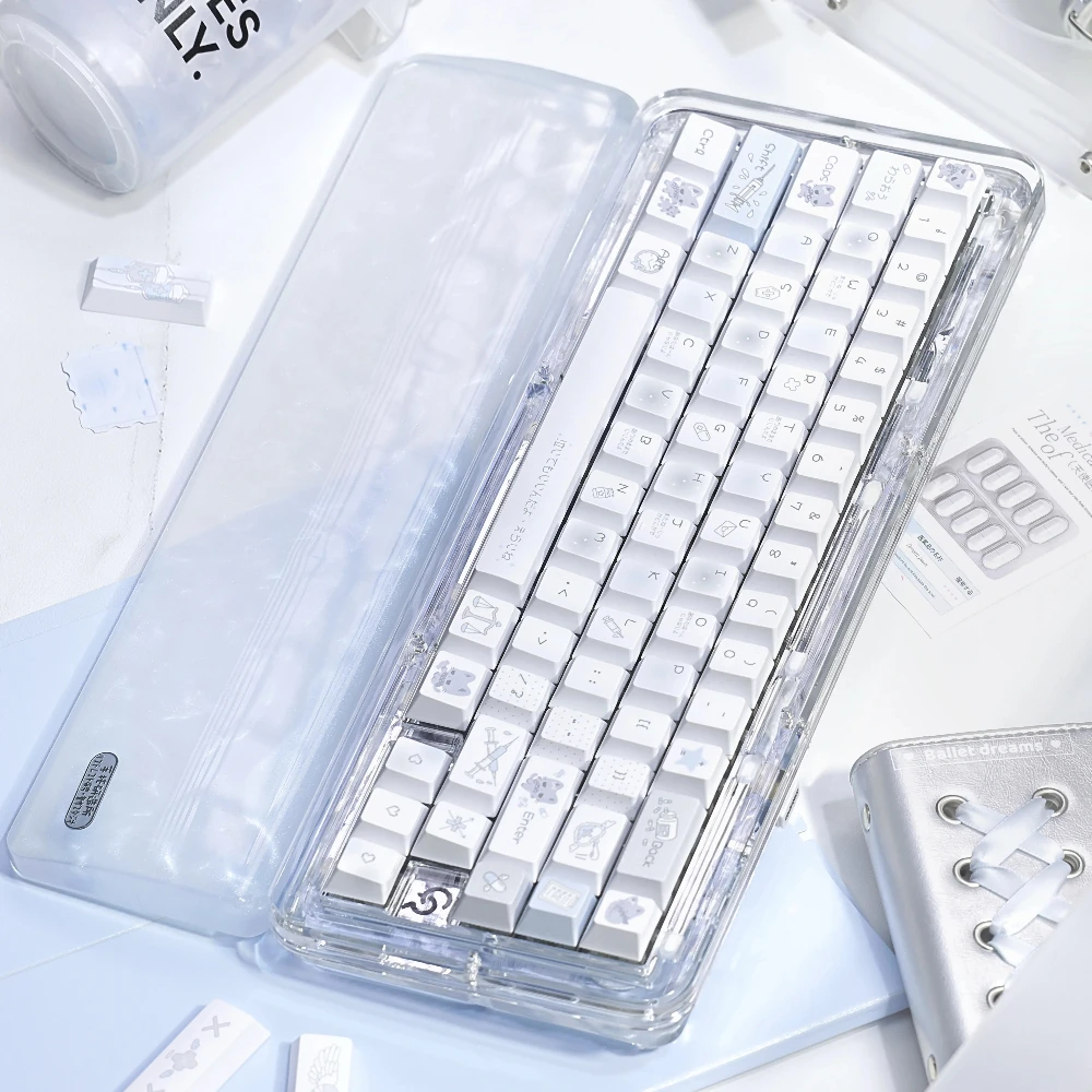 Collagen White Keyboard Palm Rest Resin Porcelain White Hand Support Mechanical Keyboard Wrist Rest Comfortable Accessory Gift