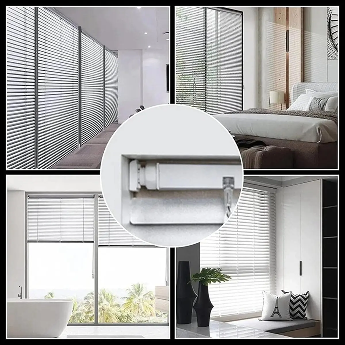 2026 Trend No Drill Blind Brackets Clip in Blinds for Window Roller Blinds Clip on Punch-Free Fittings for Window Installation