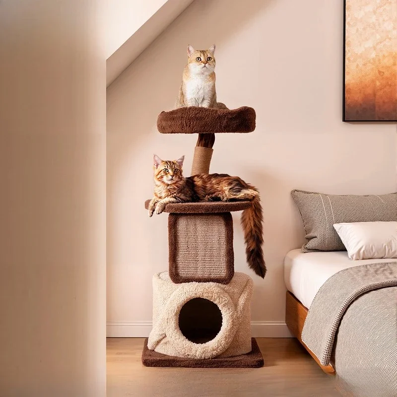 Cat nest cat scratching board integrated household viewing platform small tree hole