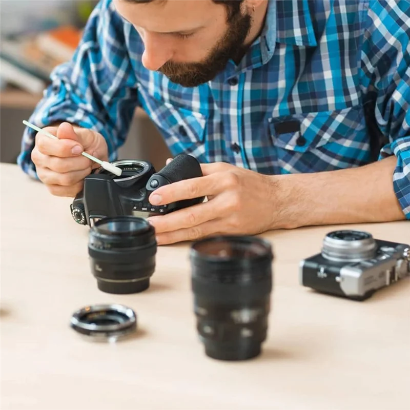 AB51 100 шт. пенопластовые чистящие палочки для лаборатории, губчатые тампоны для чистки без пыли для объективов камеры, оптических линз