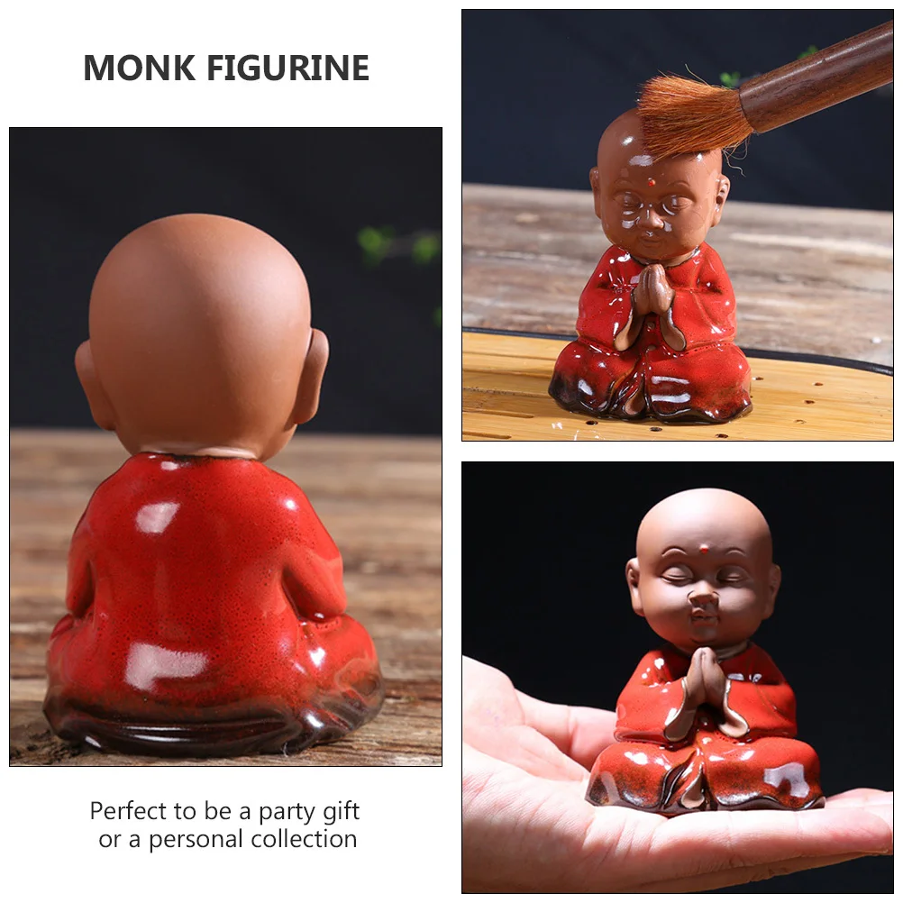 

1Pcs Tea Pet Creative Decoration Table Ornament Monk Display Smooth Lines Rounded Edges Gift Collection