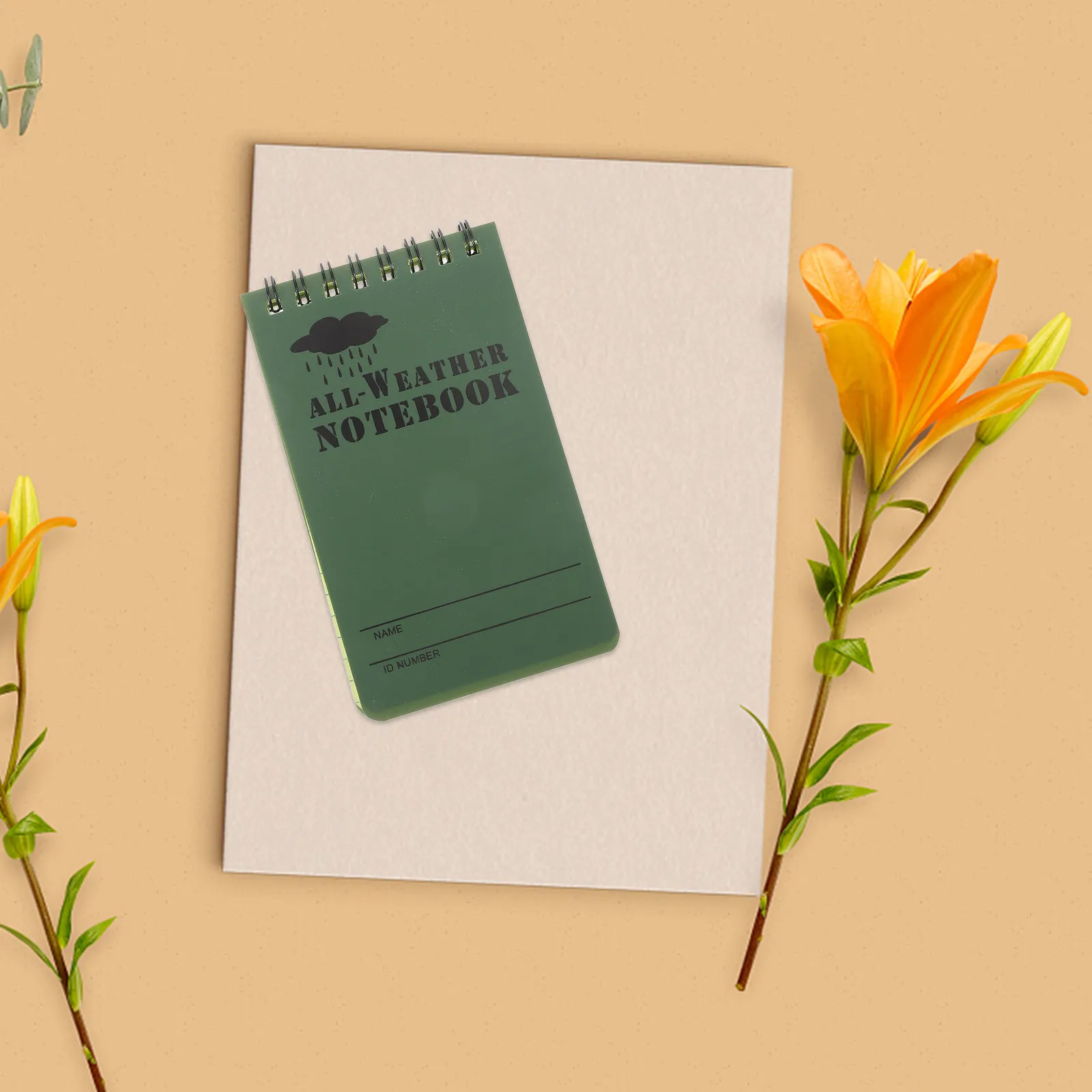Spiral Notebook Waterproof Notepad Compact Lightweight Lined Journal Diary Notepad for Students School Office Daily Writing Note