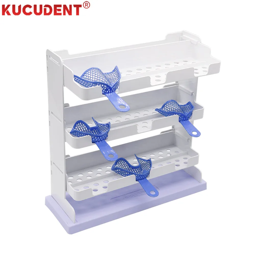 Tandheelkundige Afdruklepel Houder Gipsstandaard voor Wassen Drogen Instrument Cassetterek Plastic Organizer Tandarts Lab Plaatsing