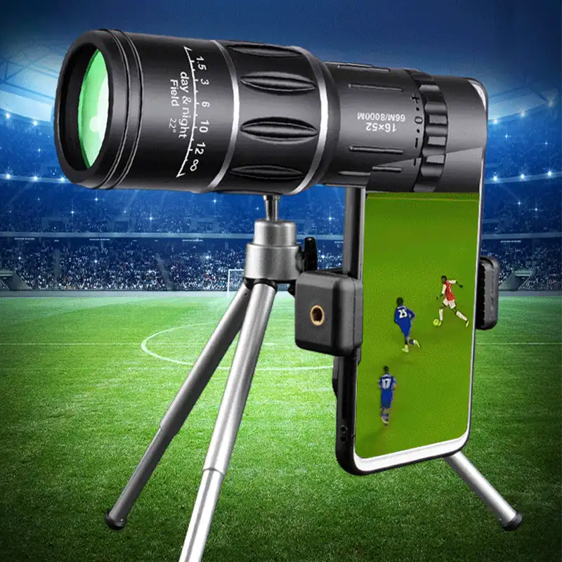 Portable Long Focal Telescope Zoom High Power Monocular Telescope for Phone Shot Bird Watching with Tripod Holder