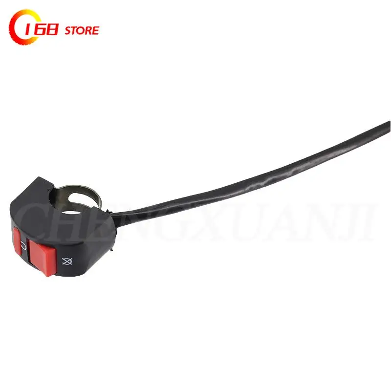 Universal Motorcycle Handlebar Flameout Switch ON OFF Button for Moto Motor ATV Bike DC12V/10A Black