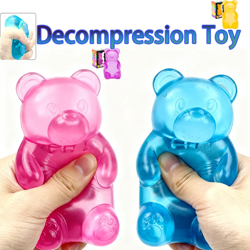 High Density Gel Ice Cube Square Decompression Vent Toy Squishy Stress Ball Sensory Fidget Toys for Anxiety Relief Slow-Rise