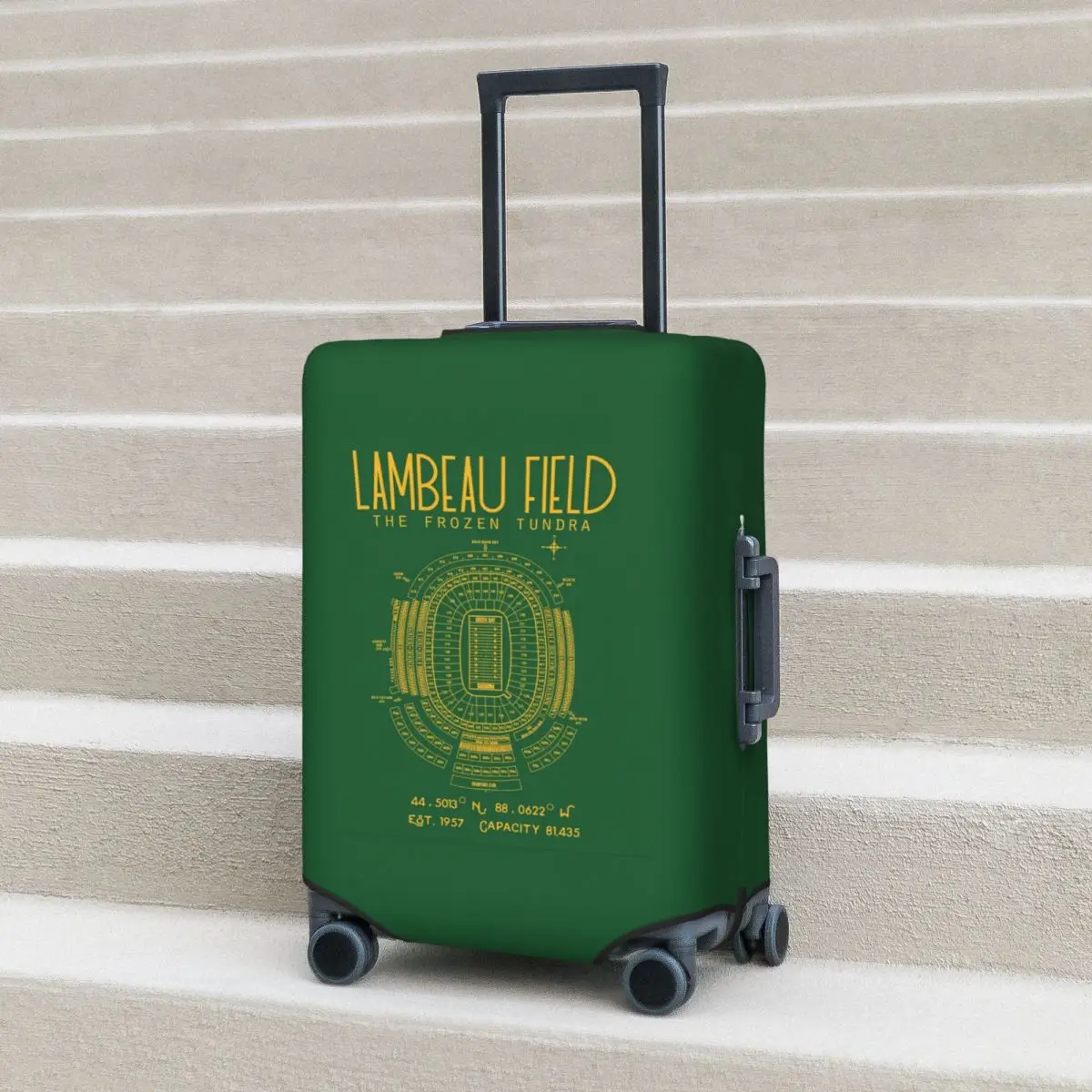 

Green Bay Packers Lambeau Field Stadium Чехол для чемодана Эластичные защитные чехлы для багажа для 18-32 дюймов