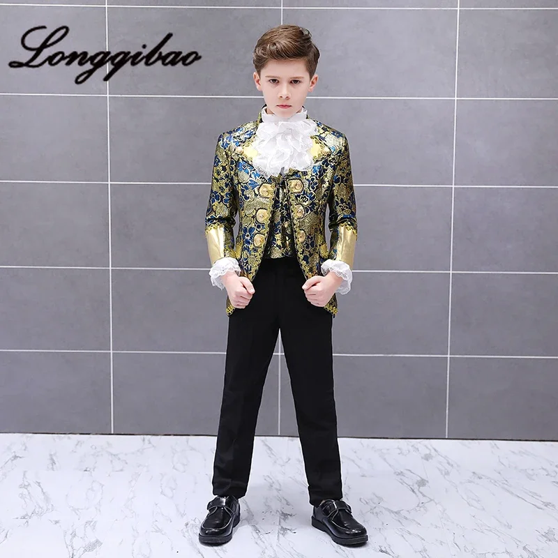 Boy European children's court costume costumes Prince Charming European drama stage performance dress Christmas kids clothes