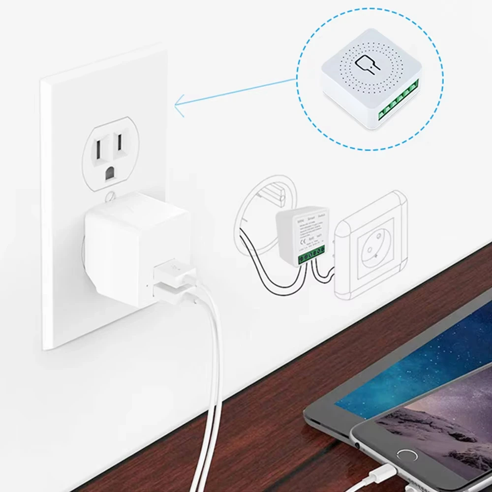 Wifi Smart Switch Supporte 2way Control Timer Wireless Switches Smart Home Automation Work With Tuya Alexa Google Home 16A MINI