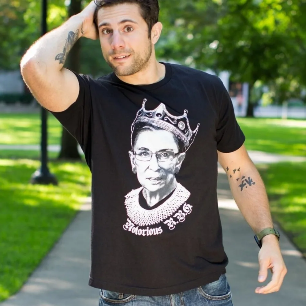 Notorious R.B.G. Funny Progressive Liberal Ruth Bader Ginsburg Unisex T-Shirt Men Clothing Anime Clothes