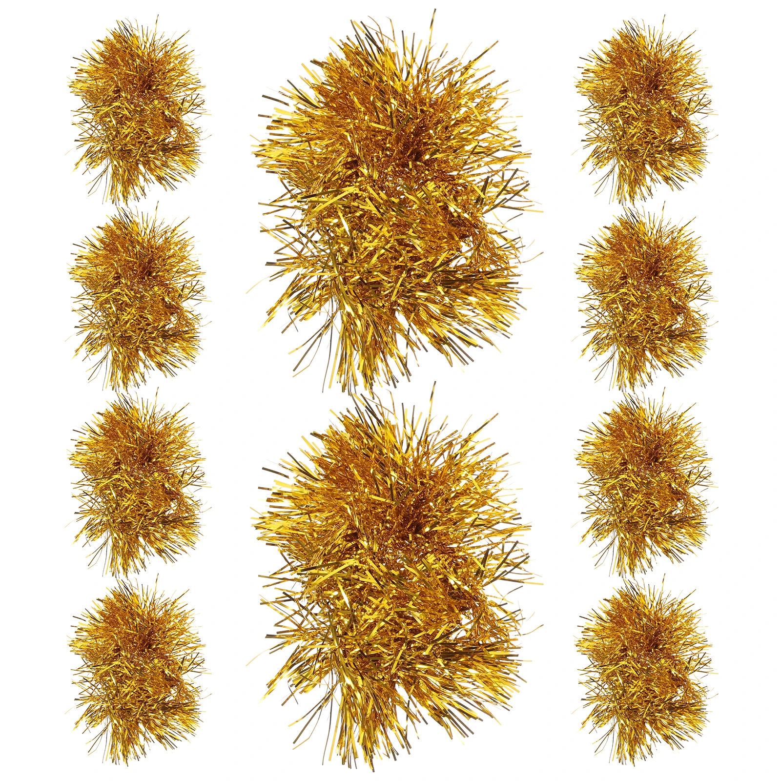 

10pcs Cheerleading Pom Poms Wristbands Bright Colors Durable Lightweight Sports Meeting Accessories Gold Poms Hand Flowers