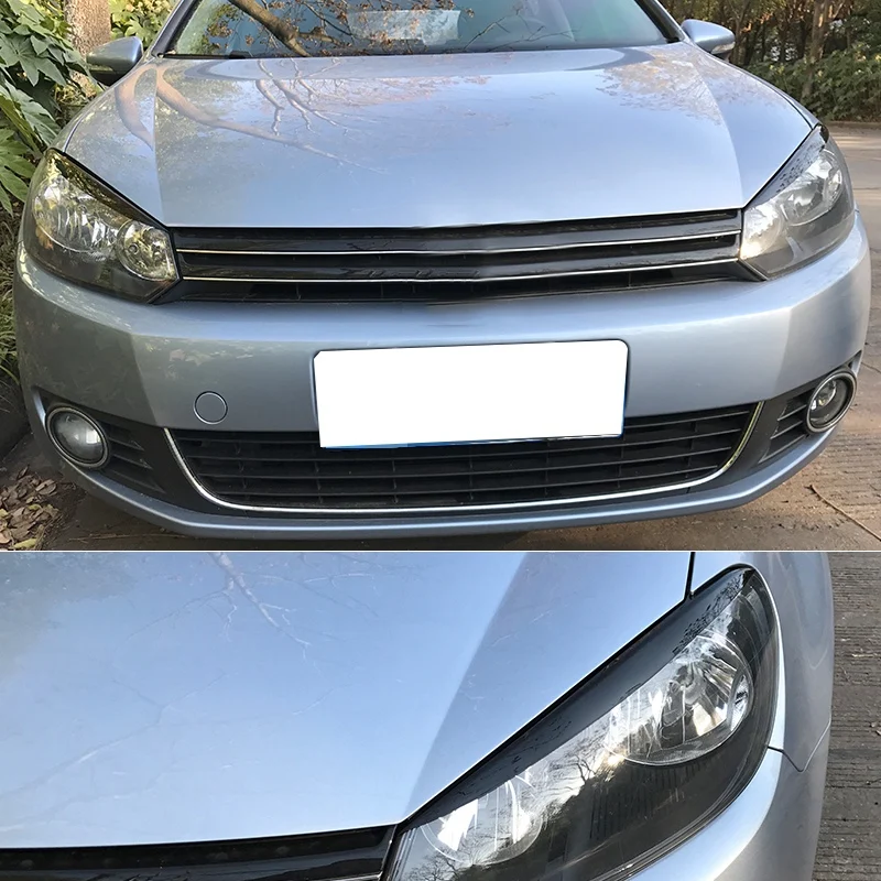 

Car Headlight Eyebrow Sticker Decoration For Golf 6 Mk6 Vi Accessories Car Styling-T48C