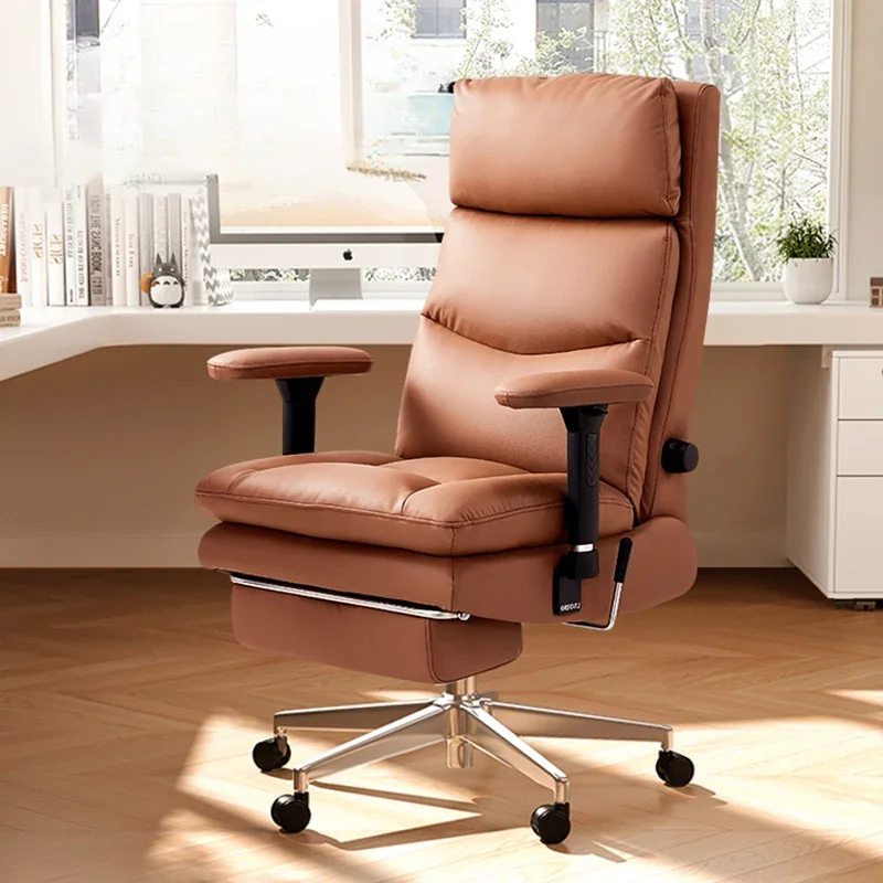 

Sedentary Mobile Office Chairs Recliner Comfortable Adjust Gaming Office Chairs Leather Luxurious Furniture Silla Oficina LLOC