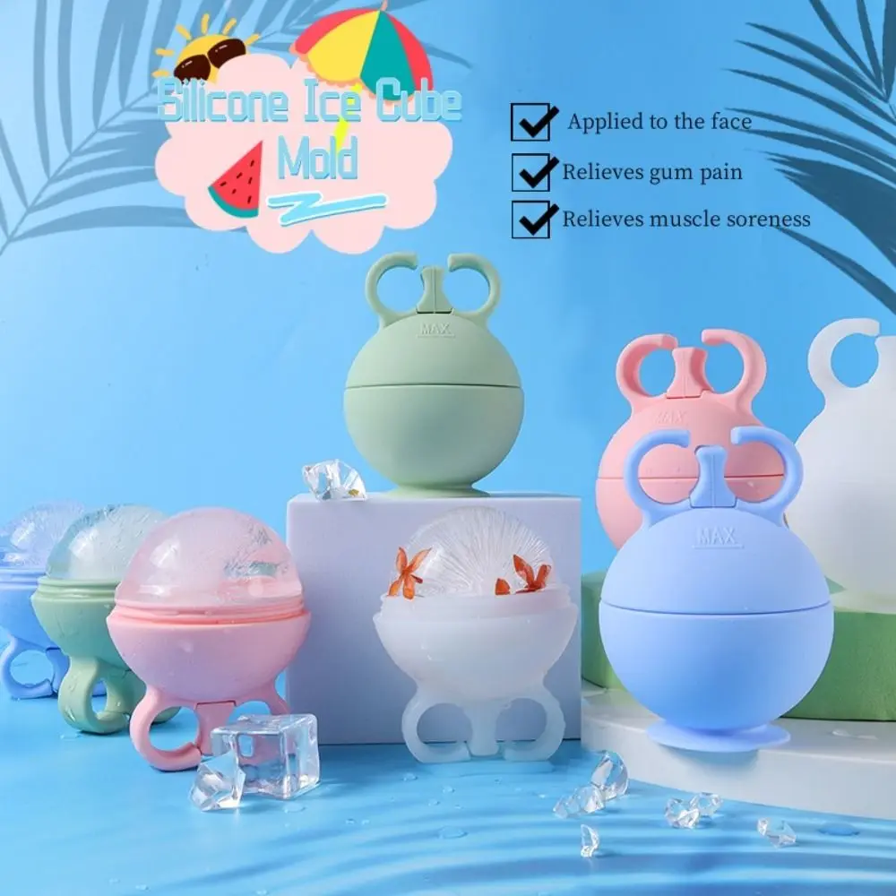 Silicone Ice Roller Cold Alleviate Puffiness Silicone Ice Cube Mold Face Contour Globes Multi-functional Ice Massage Roller