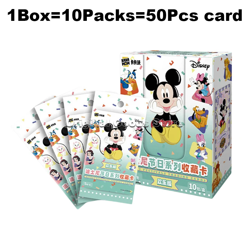 Original KAKAWOW Disney Festivals JOY Edition Trading Cards Vol.1 Genuine Cartoon Art Series Collection Card Children Gift