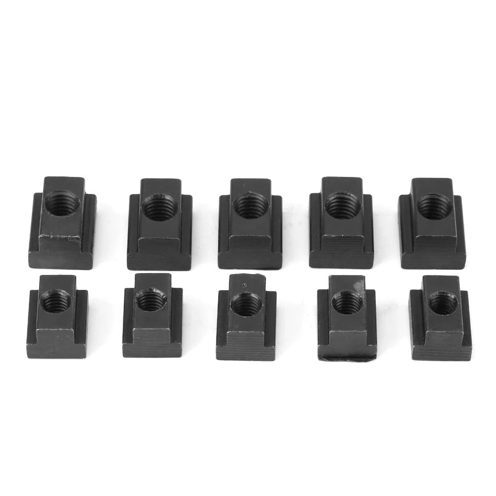 Black Oxide Finish T Slot Nuts M8/10 Threads Fit Into T slots In Machine Tool Tables Fasteners T Slot Nuts T slot Nut